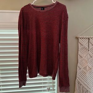 BDG red & black ribbed shirt